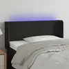 Image de vidaXL Tête de lit à LED Noir 93x16x78/88 cm Velours