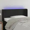 Image de vidaXL Tête de lit à LED Noir 103x16x78/88 cm Velours