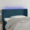 Image de vidaXL Tête de lit à LED Bleu foncé 103x16x78/88 cm Velours