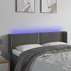 Image de vidaXL Tête de lit à LED Gris foncé 147x16x78/88 cm Velours
