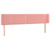 Image de vidaXL Tête de Lit à LED Meuble de Chambre à Coucher Accessoire de Lit Double Tête de Cadre de Lit Intérieur Rose 203x16x78/88 cm Velours