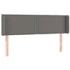 Image de vidaXL Hoofdbord LED 147x16x78/88 cm kunstleer grijs