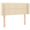 Image de vidaXL Tête de lit à LED Crème 93x16x78/88 cm Tissu