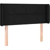 Image de vidaXL Tête de lit à LED Noir 103x16x78/88 cm Tissu