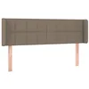 Image de vidaXL Tête de lit à LED Taupe 147x16x78/88 cm Tissu