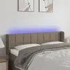 Image de vidaXL Tête de lit à LED Taupe 147x16x78/88 cm Tissu