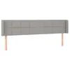 Image de vidaXL Tête de lit à LED Gris clair 163x16x78/88 cm Tissu