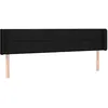 Image de vidaXL Tête de lit à LED Noir 183x16x78/88 cm Tissu