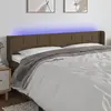 Image de vidaXL Tête de lit à LED Marron foncé 183x16x78/88 cm Tissu