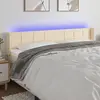 Image de vidaXL Tête de lit à LED Crème 203x16x78/88 cm Tissu