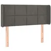 Image de vidaXL Tête de lit à LED Gris foncé 83x16x78/88 cm Velours