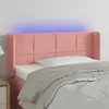 Image de vidaXL Tête de lit à LED Rose 83x16x78/88 cm Velours