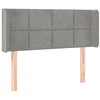Image de vidaXL Hoofdbord LED 93x16x78/88 cm fluweel lichtgrijs