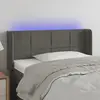 Image de vidaXL Tête de lit à LED Gris foncé 93x16x78/88 cm Velours