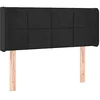 Image de vidaXL Tête de lit à LED Noir 93x16x78/88 cm Velours