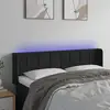 Image de vidaXL Tête de lit à LED Noir 147x16x78/88 cm Velours