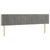Image de vidaXL Tête de lit à LED Gris clair 203x16x78/88 cm Velours