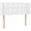 Image de vidaXL Tête de lit à LED Blanc 103x16x78/88 cm Similicuir