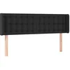 Image de vidaXL Hoofdbord LED 147x16x78/88 cm kunstleer zwart