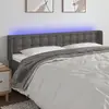 Image de vidaXL Tête de lit à LED Gris 183x16x78/88 cm Similicuir