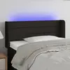 Image de vidaXL Tête de lit à LED Noir 93x16x78/88 cm Tissu