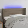 Image de vidaXL Tête de lit à LED Taupe 93x16x78/88 cm Tissu