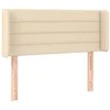 Image de vidaXL Tête de lit à LED Crème 93x16x78/88 cm Tissu