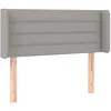 Image de vidaXL Tête de lit à LED Gris clair 103x16x78/88 cm Tissu