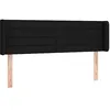 Image de vidaXL Tête de lit à LED Noir 147x16x78/88 cm Tissu