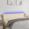 Image de vidaXL Tête de lit à LED Crème 147x16x78/88 cm Tissu