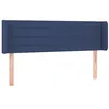 Image de vidaXL Tête de Lit à LED Meuble de Chambre à Coucher Accessoire de Lit Double Tête de Cadre de Lit Intérieur Bleu 147x16x78/88 cm Tissu