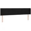 Image de vidaXL Tête de lit à LED Noir 183x16x78/88 cm Tissu