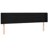 Image de vidaXL Tête de lit à LED Noir 203x16x78/88 cm Tissu