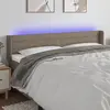 Image de vidaXL Tête de lit à LED Taupe 203x16x78/88 cm Tissu