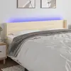 Image de vidaXL Tête de lit à LED Crème 203x16x78/88 cm Tissu