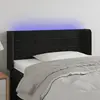 Image de vidaXL Tête de lit à LED Noir 83x16x78/88 cm Velours