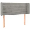 Image de vidaXL Tête de lit à LED Gris clair 93x16x78/88 cm Velours