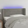 Image de vidaXL Tête de lit à LED Gris clair 93x16x78/88 cm Velours