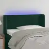 Image de vidaXL Tête de lit à LED Vert foncé 93x16x78/88 cm Velours