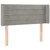 Image de vidaXL Tête de lit à LED Gris clair 103x16x78/88 cm Velours