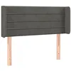 Image de vidaXL Tête de lit à LED Gris foncé 103x16x78/88 cm Velours