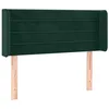 Image de vidaXL Hoofdbord LED 103x16x78/88 cm fluweel donkergroen