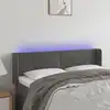 Image de vidaXL Tête de lit à LED Gris foncé 147x16x78/88 cm Velours