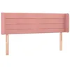 Image de vidaXL Hoofdbord LED 147x16x78/88 cm fluweel roze