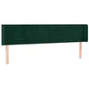 Image de vidaXL Tête de lit à LED Vert foncé 163x16x78/88 cm Velours