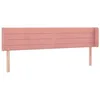 Image de vidaXL Tête de lit à LED Rose 163x16x78/88 cm Velours
