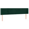 Image de vidaXL Tête de lit à LED Vert foncé 203x16x78/88 cm Velours