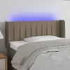 Image de vidaXL Tête de lit à LED Taupe 103x16x78/88 cm Tissu