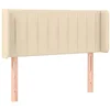 Image de vidaXL Tête de lit à LED Crème 103x16x78/88 cm Tissu
