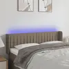 Image de vidaXL Tête de lit à LED Taupe 147x16x78/88 cm Tissu